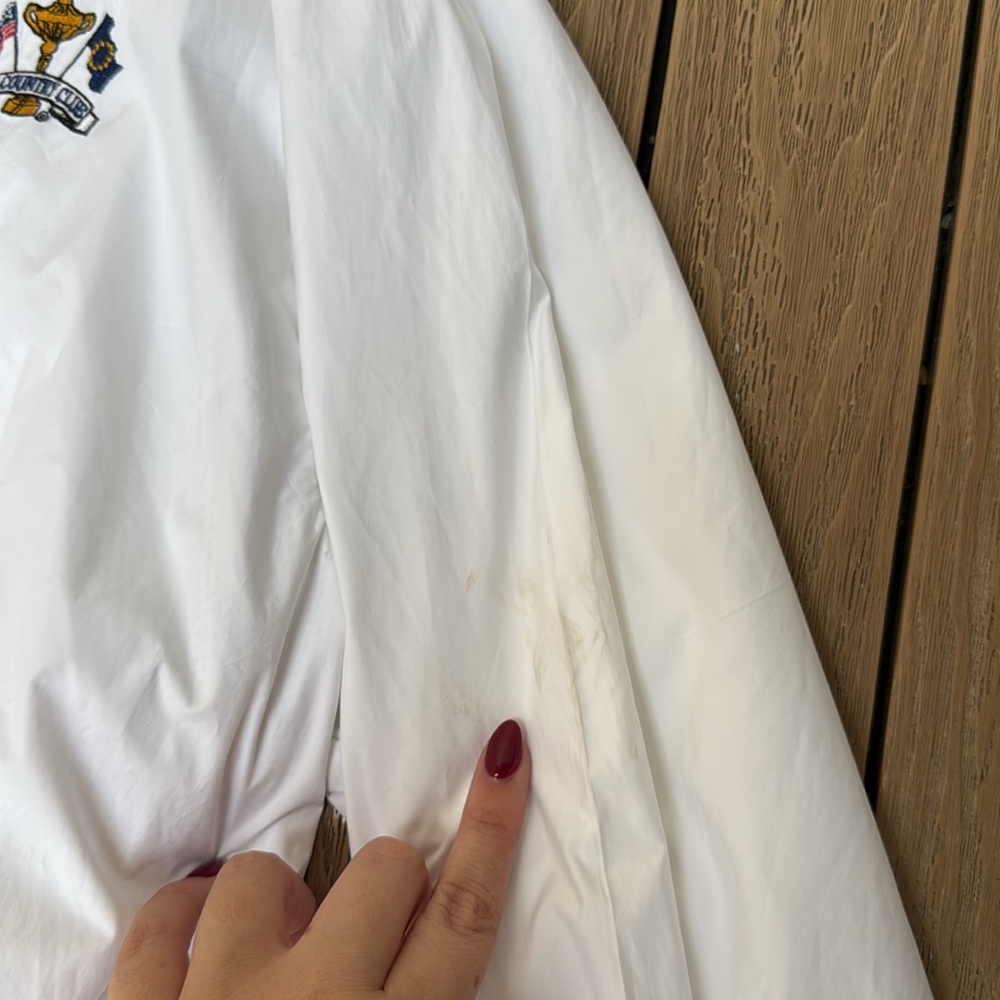 1990 Polo Ralph Lauren Ryder Cupwhite wind white sports bomber jacket - Picture 9 of 11